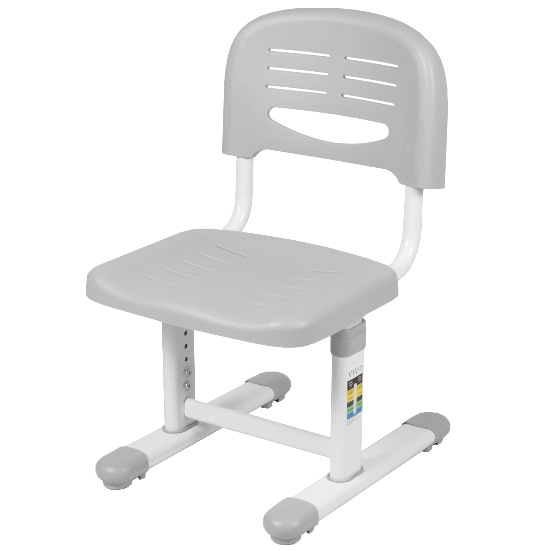 Gray Adjustable Height Kids' Desk Chair with Metal Frame