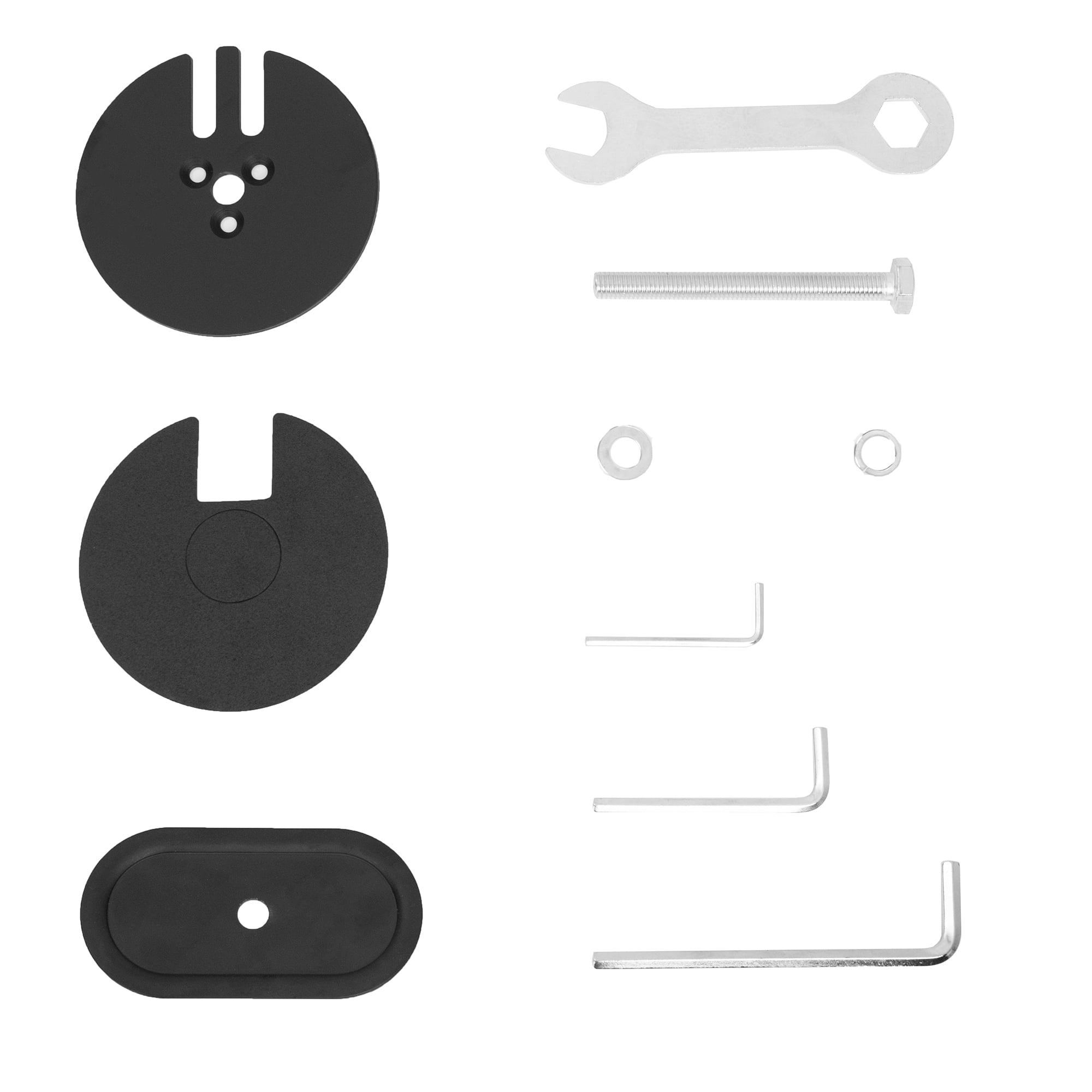 Black Steel 4-Inch Grommet Kit for Desk Monitor Mounts