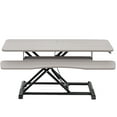 thumbnail image 1 of VIVO Height Adjustable 42" Standing Desk Monitor Riser, Gray Top, Black Frame, 1 of 9