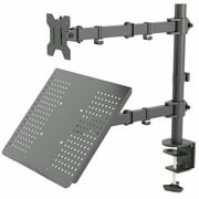 VIVO Laptop & Monitor Desk Mount Stand Black Adjustable fits 1 Screen up to 32"