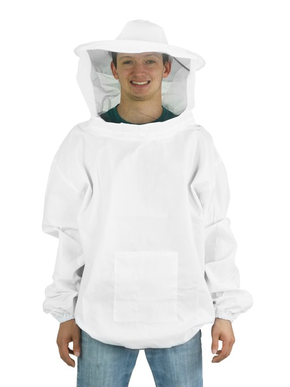 Large Beekeeping Bee Keeping Suit, Jacket, Pull Over, Smock with Veil