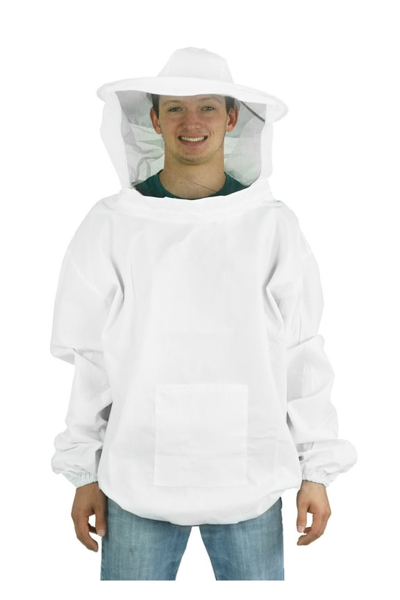 X-Large Beekeeping Bee Keeping Suit, Jacket, Pull Over, Smock with Veil XL
