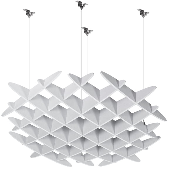 VIVO Light Gray Acoustic Ceiling Waffle Panel