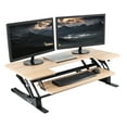 thumbnail image 1 of VIVO Light Wood Adjustable Extra Wide 42" Stand Up Desk Converter, Black Frame, 1 of 5