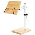 thumbnail image 1 of VIVO Light Wood / White Adjustable Bamboo Book Stand for Hands Free Reading, 1 of 8