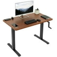 thumbnail image 1 of VIVO Manual 43” x 24” Stand Up Desk | Dark Walnut Table Top, Black Frame, 1 of 8