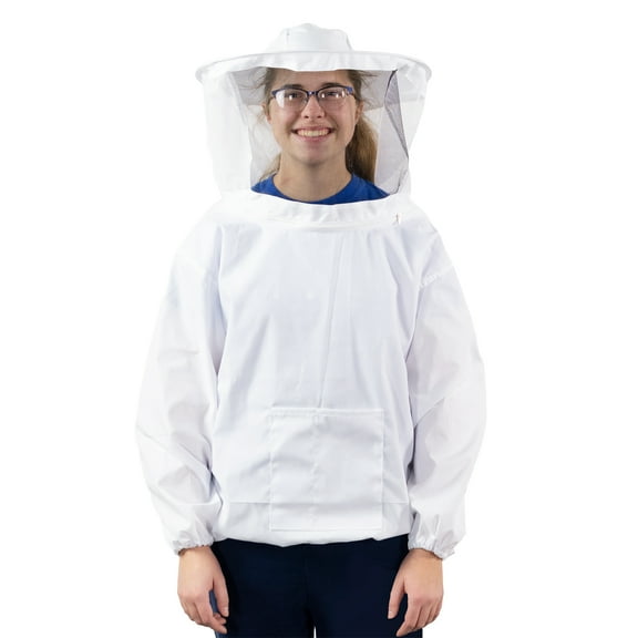 VIVO Medium Beekeeping Bee Keeping Suit, Jacket, Pull Over, Smock with Veil M