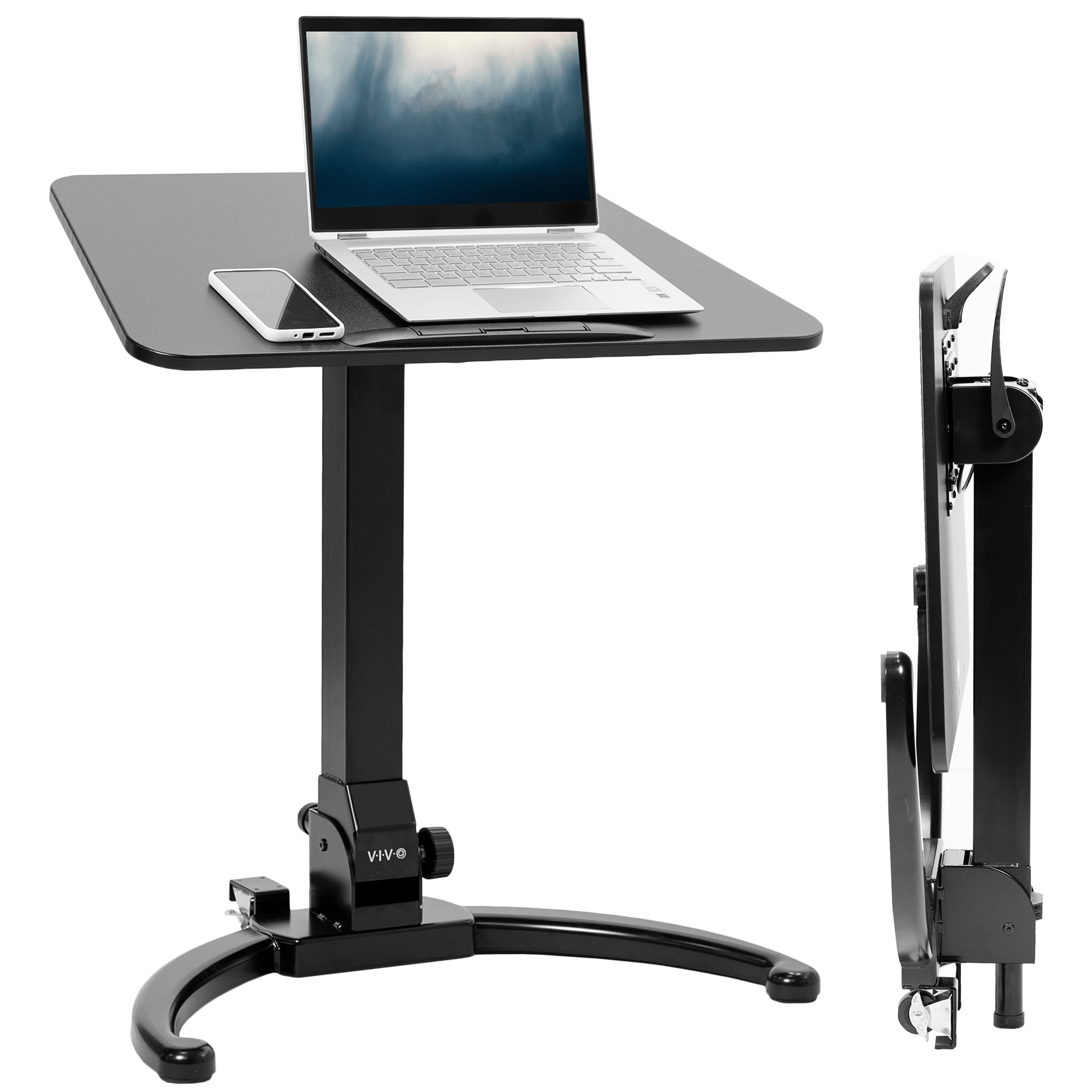 Black Adjustable Height Foldable Mobile Laptop Desk