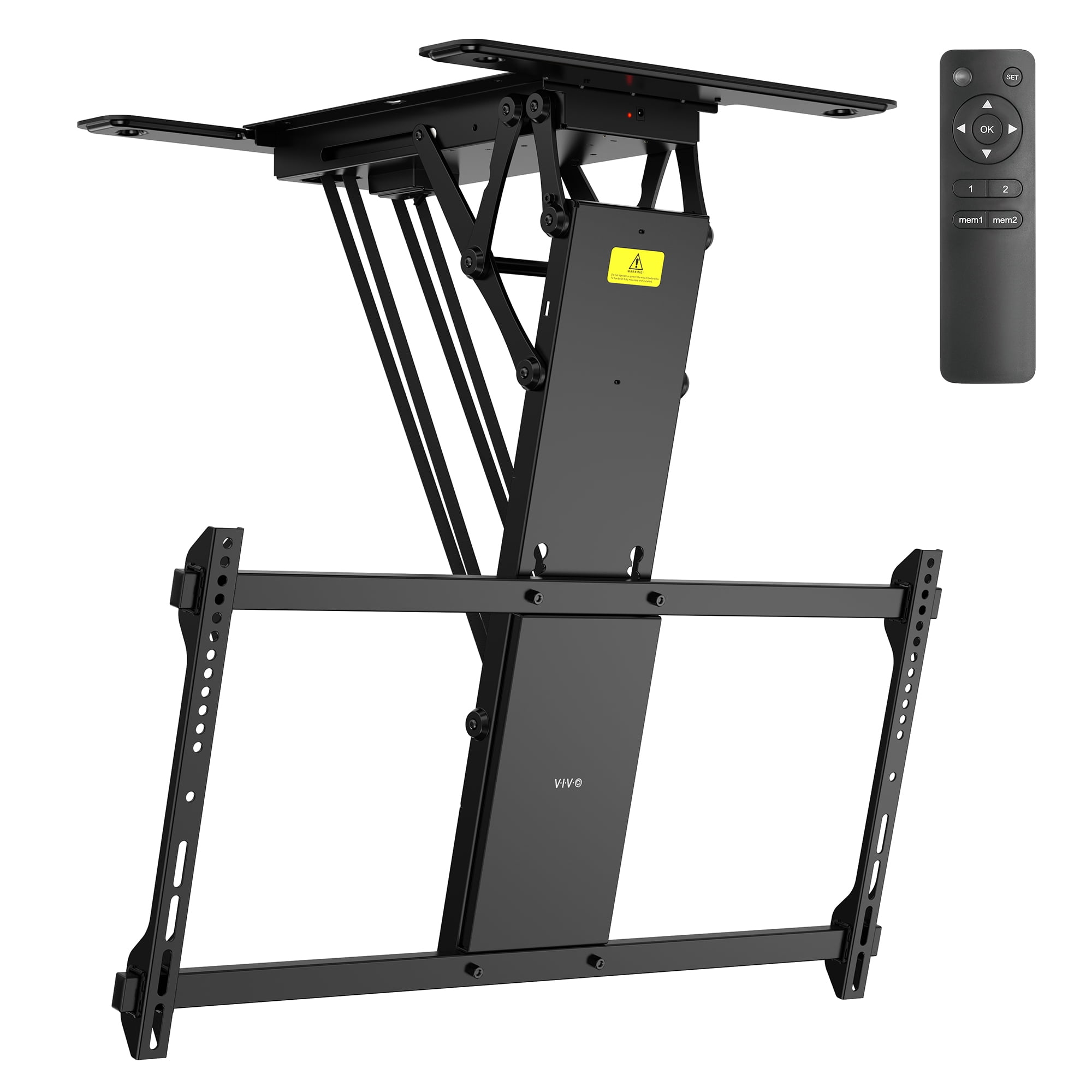 Black Motorized Ceiling TV Mount with Remote Control