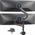 thumbnail image 1 of VIVO Pneumatic Dual Ultrawide Computer Monitor Desk Mount with Extension Pole, 1 of 8
