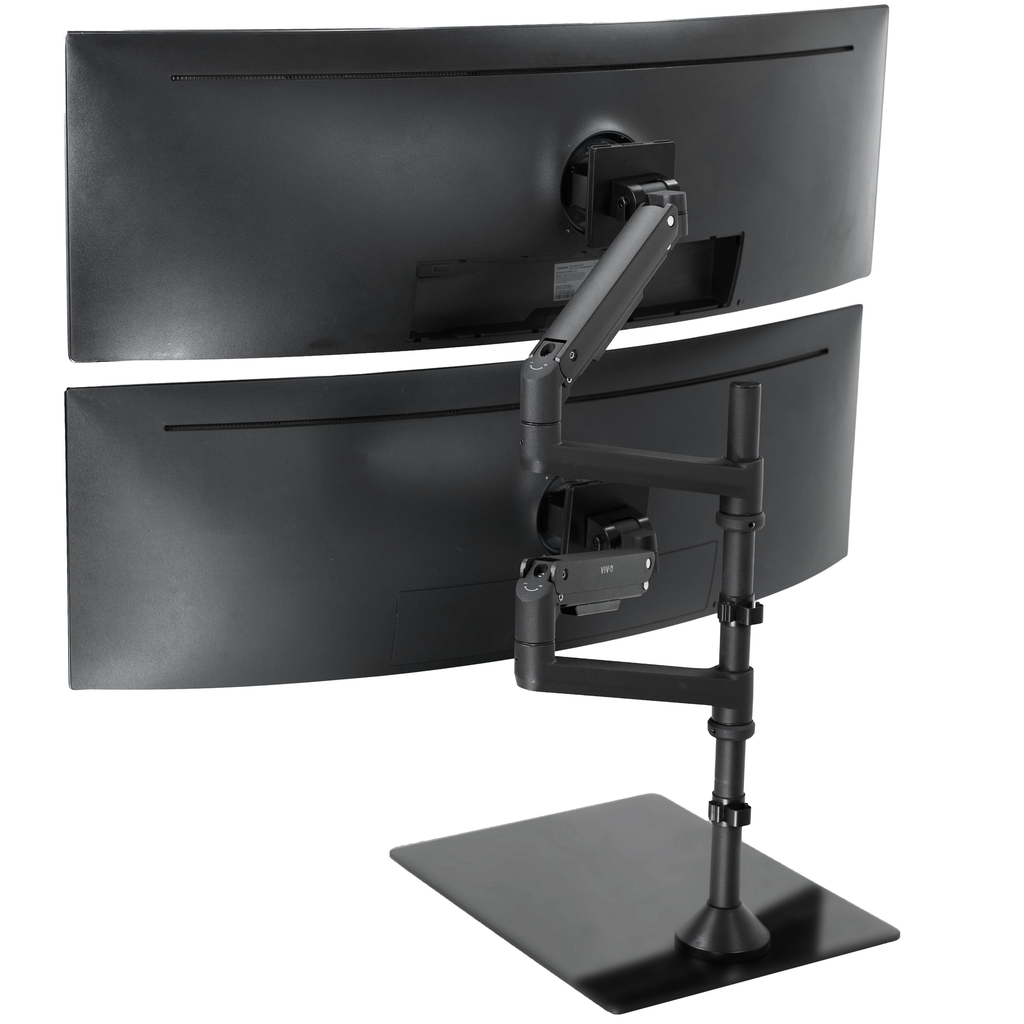VIVO Pneumatic Arm Dual Ultrawide Monitor Desk Stand for Up to 49 inch