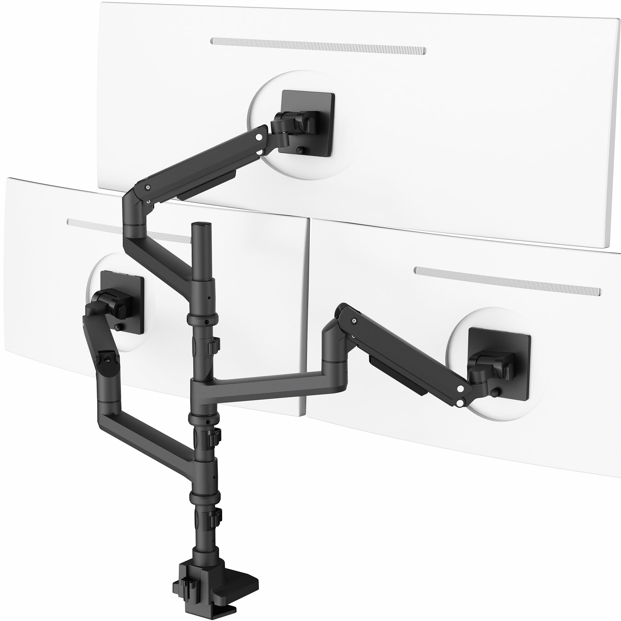 VIVO Pneumatic Triple Ultrawide Monitor Tall Desk Mount for Screens up
