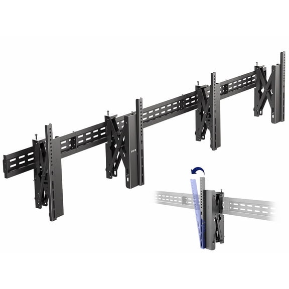 VIVO Pop-Out 1x2 Video Wall Mount, Double TV Wall Mount Fits 2 Screens 37-65