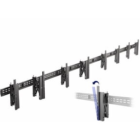 VIVO Pop-Out 1x4 Video Wall Mount, Quad TV Wall Mount 4 TV Screens 37-65