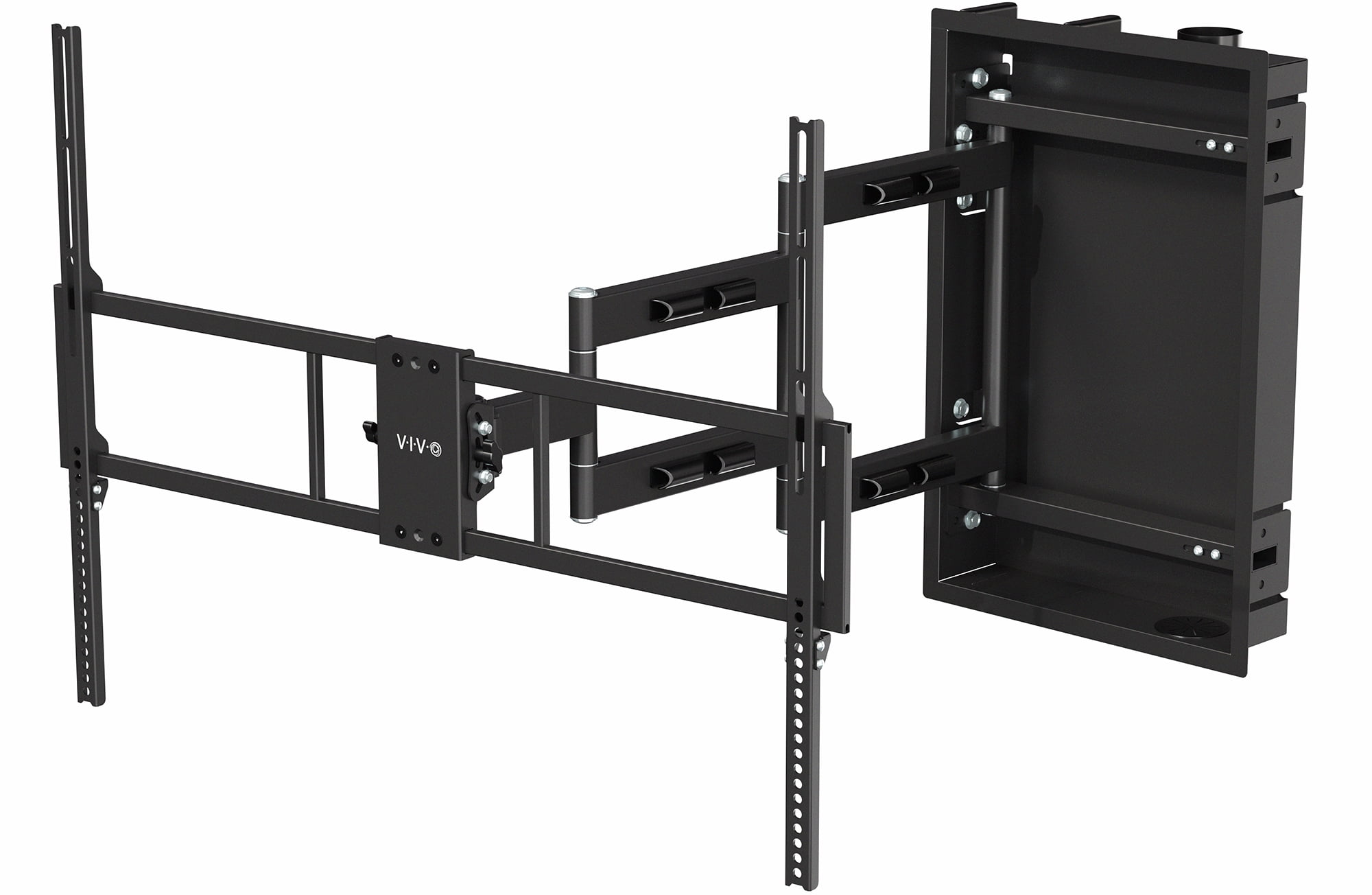 VIVO Recessed In-Wall TV Mount for up to 100" LED LCD Screens, Ultra Low Profile