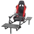thumbnail image 1 of VIVO Racing Simulator Cockpit, Wheel Stand, Reclining Seat, Gear Mount, Shelves, 1 of 8