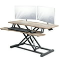 thumbnail image 1 of VIVO Reclaimed Wood 36" Standing Desk Monitor Riser, Sit Stand Tabletop, 1 of 9