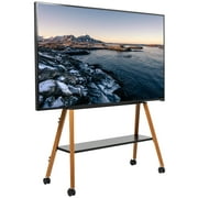 VIVO Rolling Easel Studio TV Floor Stand with Shelf, Fits 49" to 75" Screens