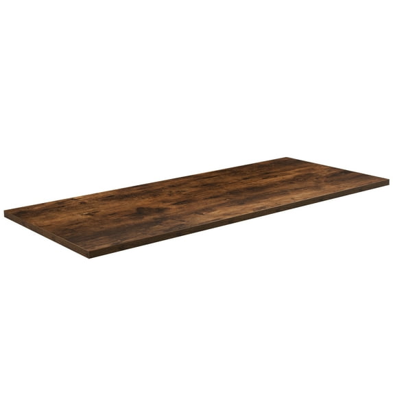 VIVO Rustic Vintage Brown 55" x 24" Square Corner Table Top for Standing Desk Frames