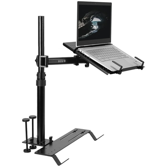 VIVO Single Laptop Notebook Car Mount, Swivel Arm Adjustable Extension Clamp
