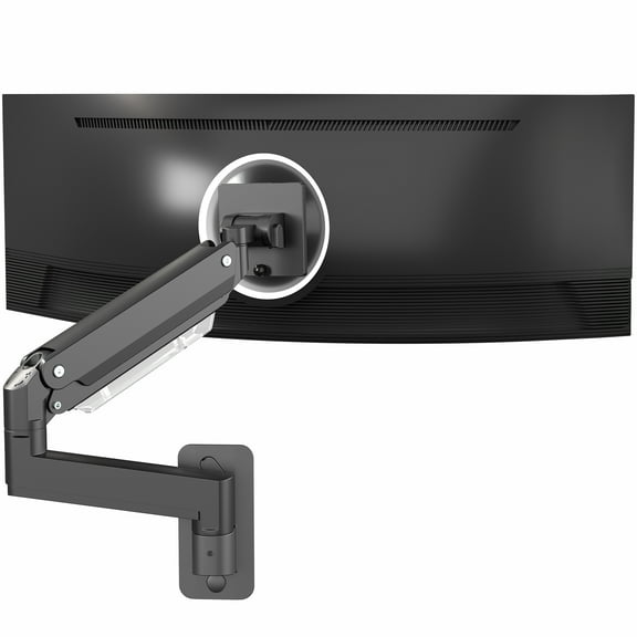 VIVO Single Pneumatic Monitor Wall Mount, Fits Ultrawides up to 49"