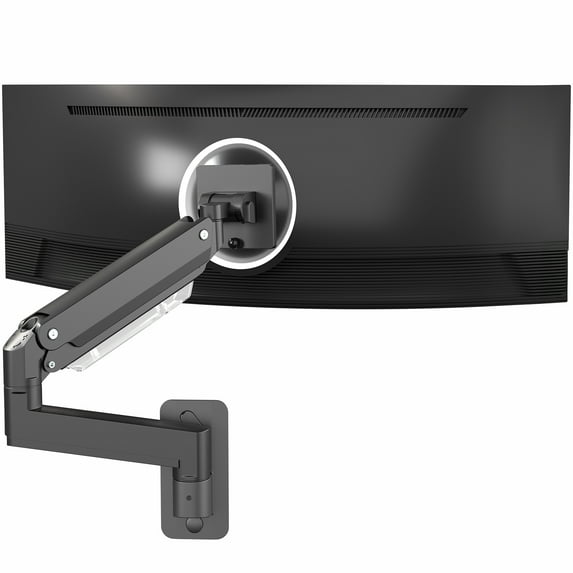 VIVO Single Pneumatic Monitor Wall Mount, Fits Ultrawides up to 49"