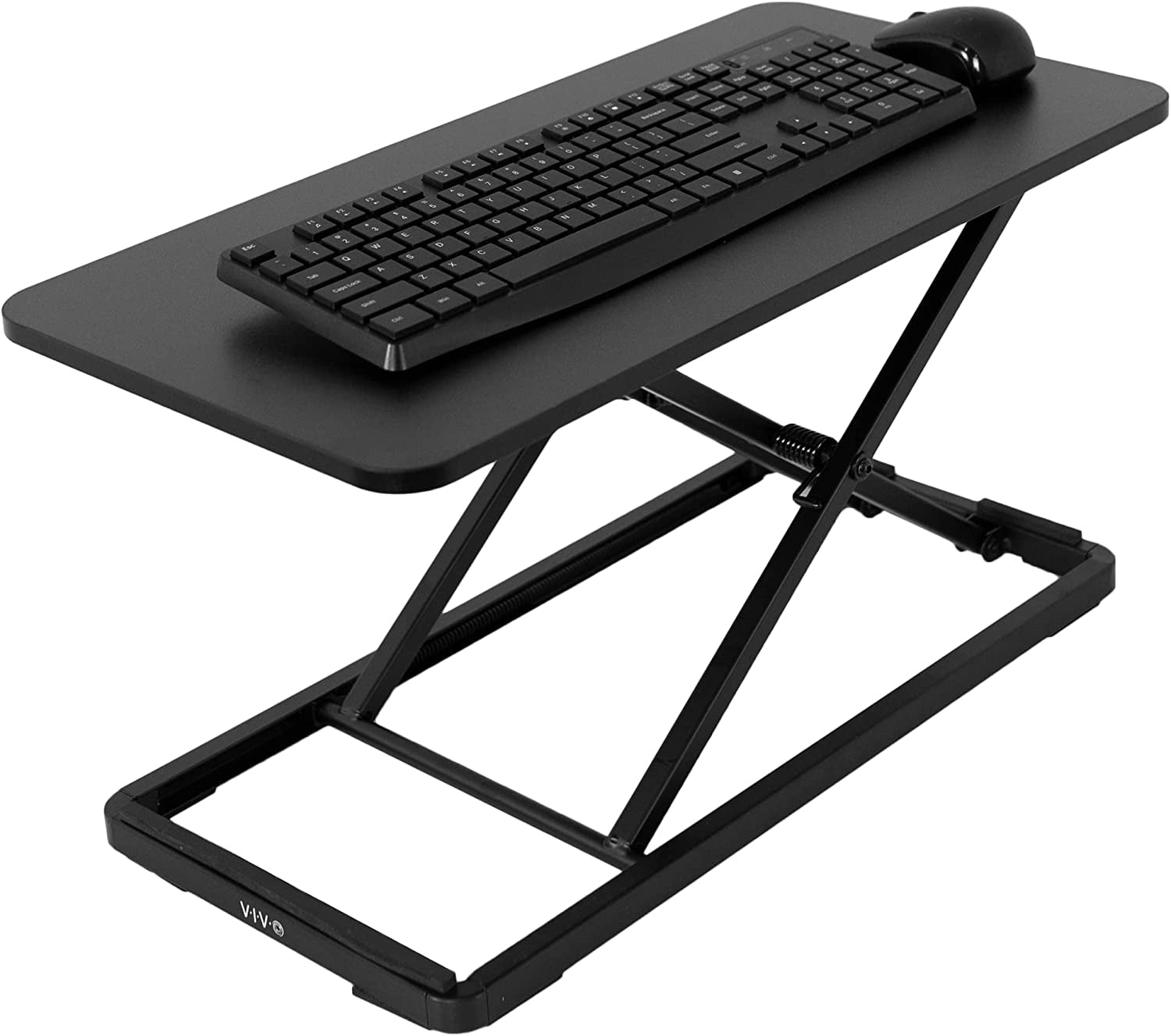 VIVO Single Top 24 inch Scissors Lift Keyboard and Mouse Riser, Height
