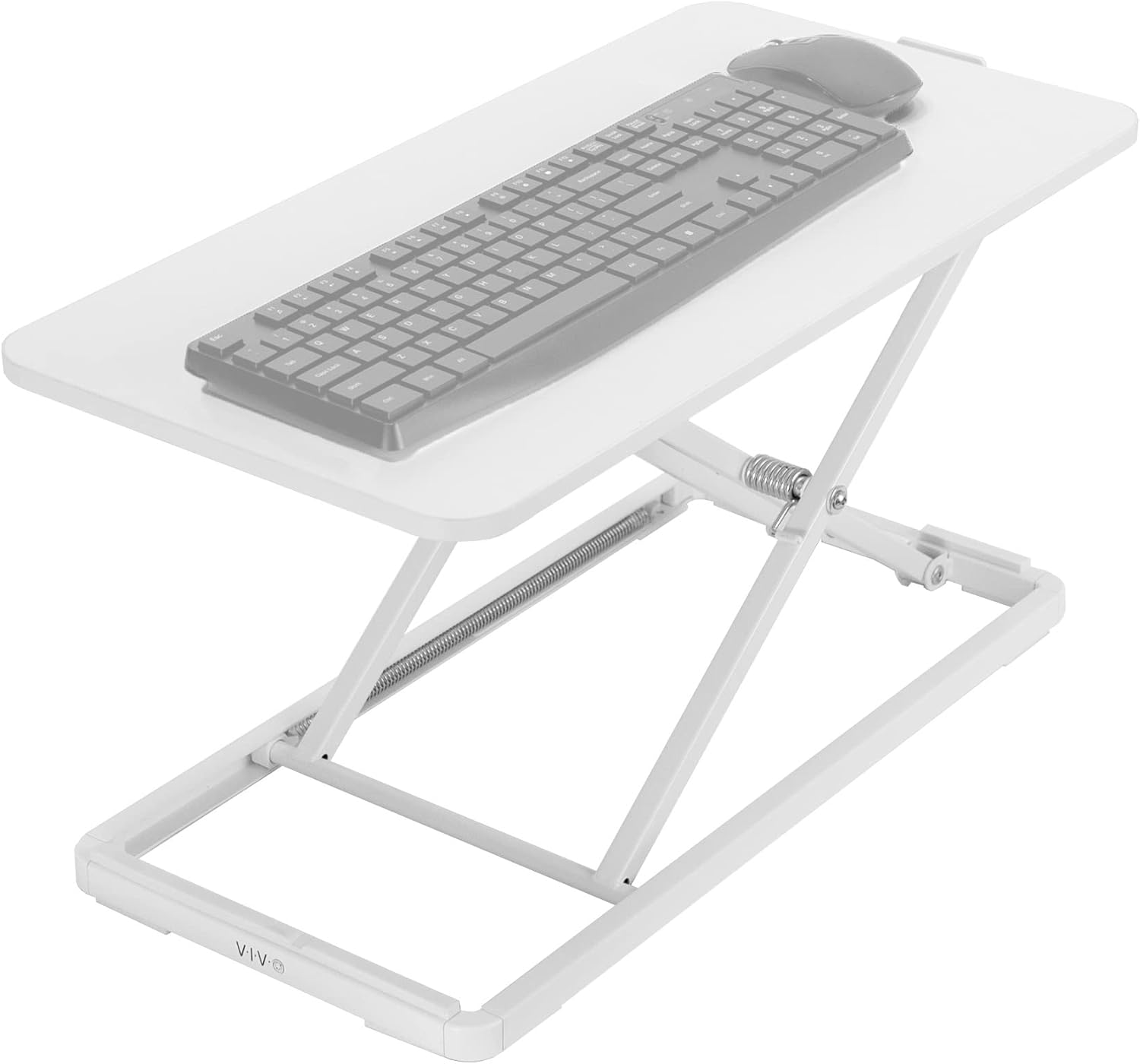 VIVO Single Top 24 inch Scissors Lift Keyboard and Mouse Riser, Height