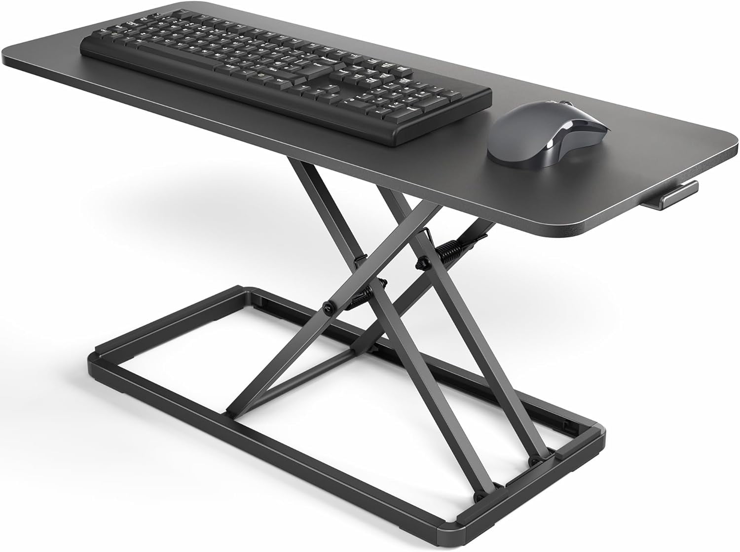 VIVO Single Top 30 inch SCISSORS Lift Keyboard and mouse Riser, Height Adjustable Laptop Desk, For Ergonomic Sit Stand Workstations, Black, DESK-V030A