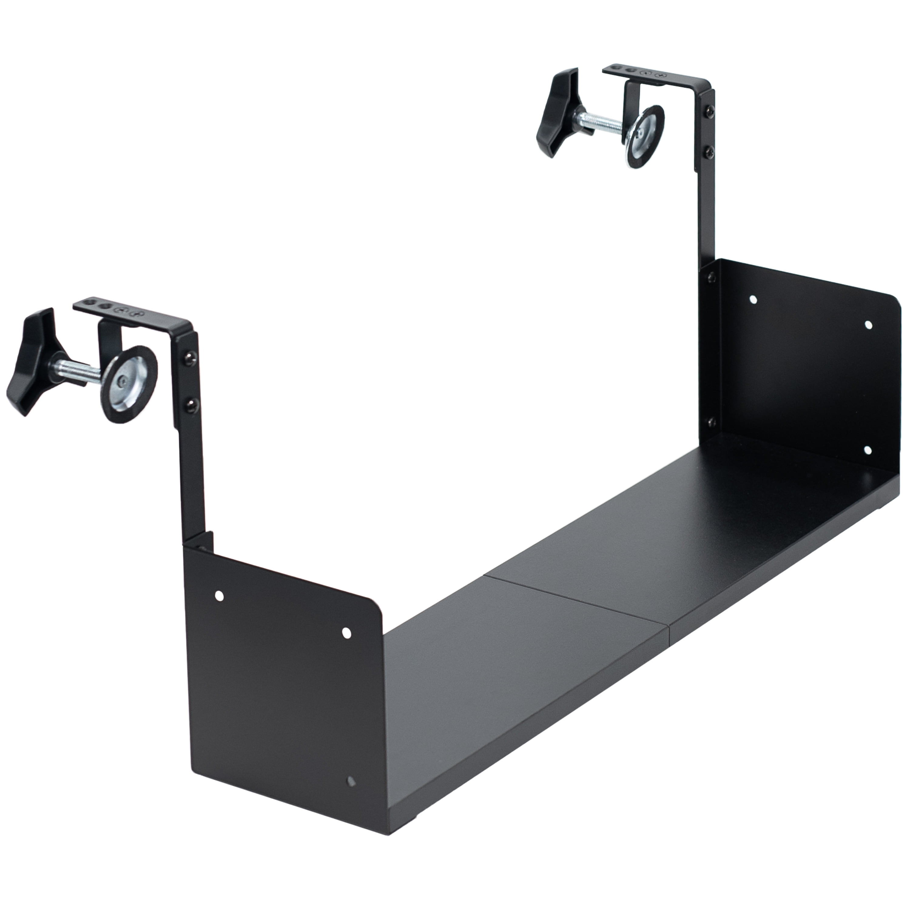 Black Adjustable Single or Dual-Tier Hanging Shelf System