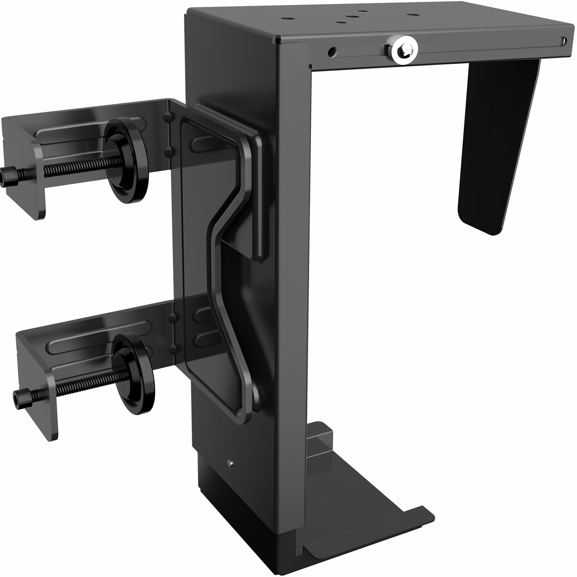 Desk Leg Pc Mount VIVO Steel Adjustable Clamp-on Desk Leg Large PC Mount, Computer Case ...