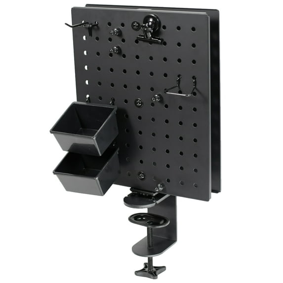 VIVO Steel Clamp-on 10" x 12" Rotating Pegboard, Magnetic Privacy Panel