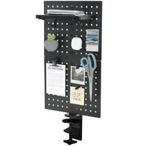 VIVO Steel Clamp-on 12" x 20" Desktop Pegboard, Magnetic Privacy Panel