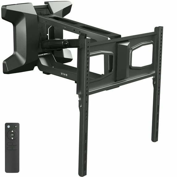 VIVO Black Electric Adjustable TV Above Fireplace Mount for 37" to 70" Screens