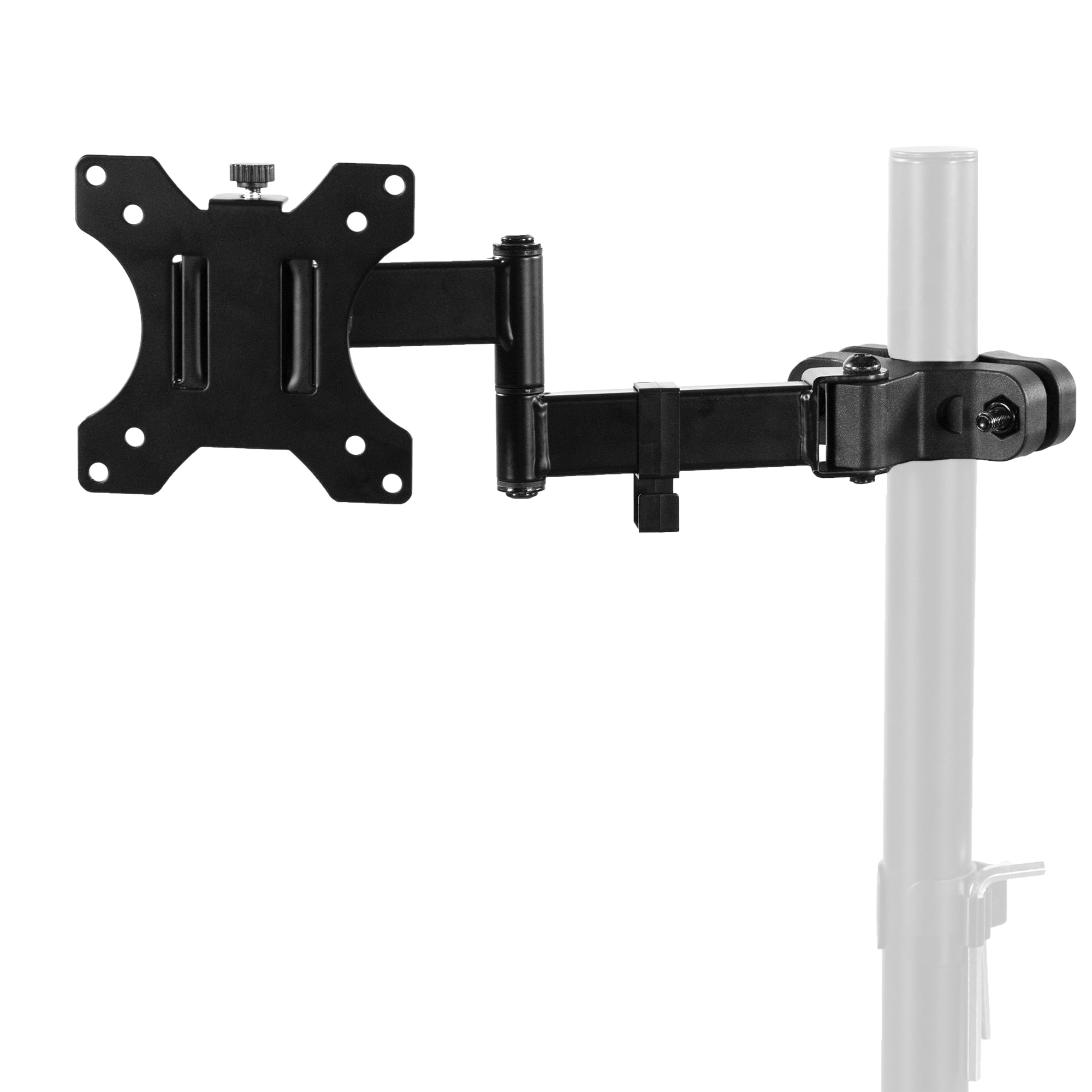 Black Steel Full Motion Pole Mount Monitor Arm for 17" to 32" Screens