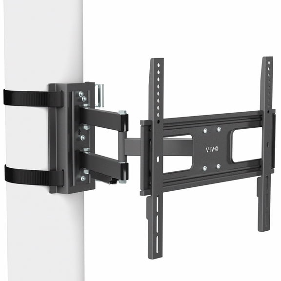 VIVO Strap-On Full Motion Column Gazebo Patio TV Mount, for 32 to 85 Screens