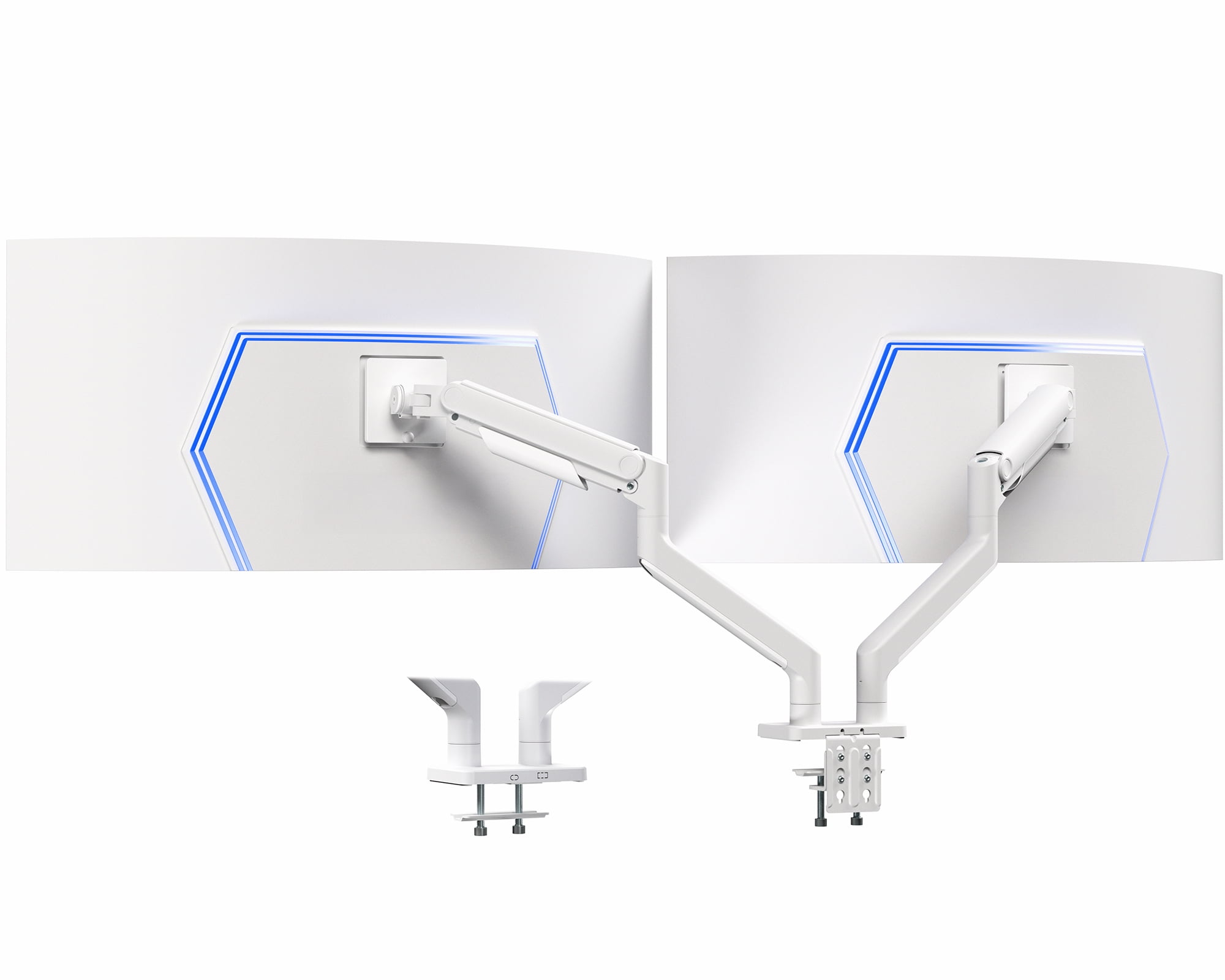 VIVO Tensions Spring Dual Ultra Wide Monitor Mount, Max 45" Computer Screens