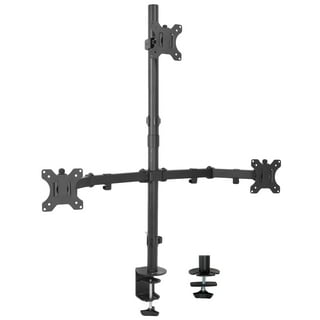 WALI Dual LCD Monitor Fully Adjustable Desk Mount Stand Fits 2 Screens up  to 27 inch, 22 lbs. Weight Capacity per Arm (M002), Black Dual Arm