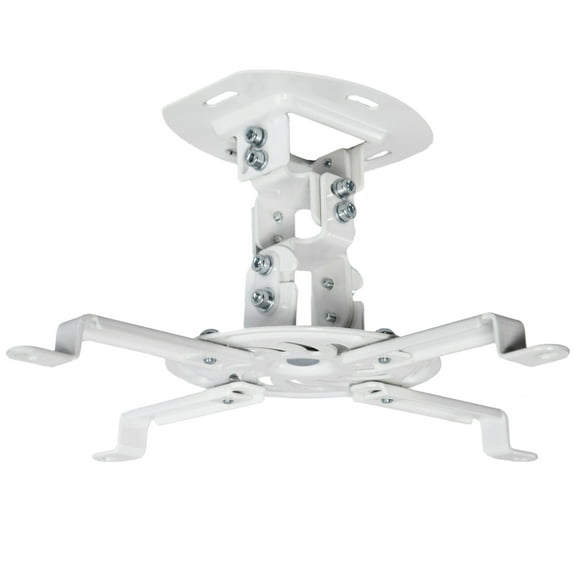 VIVO Universal Adjustable Ceiling Projector Theater Mount White | Extending Arms
