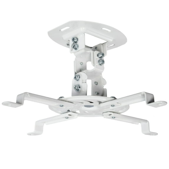 VIVO Universal Adjustable Ceiling Projector Theater Mount White | Extending Arms