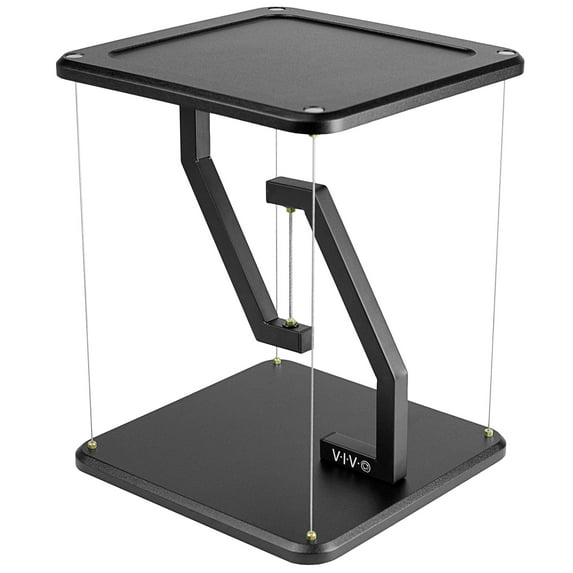 VIVO Universal Black 12" Tensegrity Speaker Stand, Floating Tabletop Platform