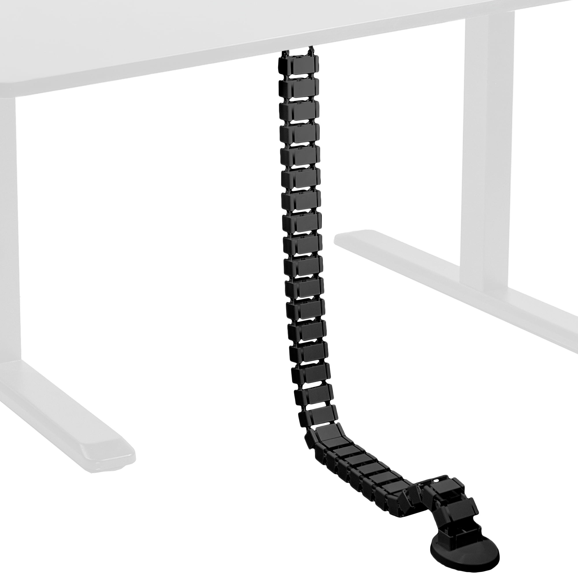 Black Metal Vertebrae Cable Management Kit for Desk