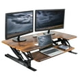thumbnail image 1 of VIVO Vintage Brown Adjustable Extra Wide 42" Standup Desk Converter, Black Frame, 1 of 8