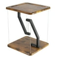 thumbnail image 1 of VIVO Vintage Brown / Black Tensegrity Speaker Stand, Floating Tabletop Platform, 1 of 9