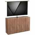 thumbnail image 1 of VIVO Walnut Motorized Vertical Lift Concealed TV Cabinet, Hold 32”-55” TVs, 1 of 8