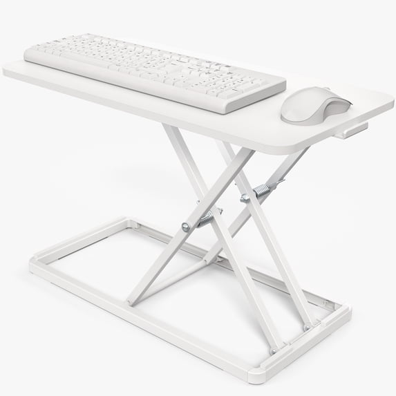 VIVO White 24" Single Top Ergonomic Scissors Lift Keyboard and Mouse Riser