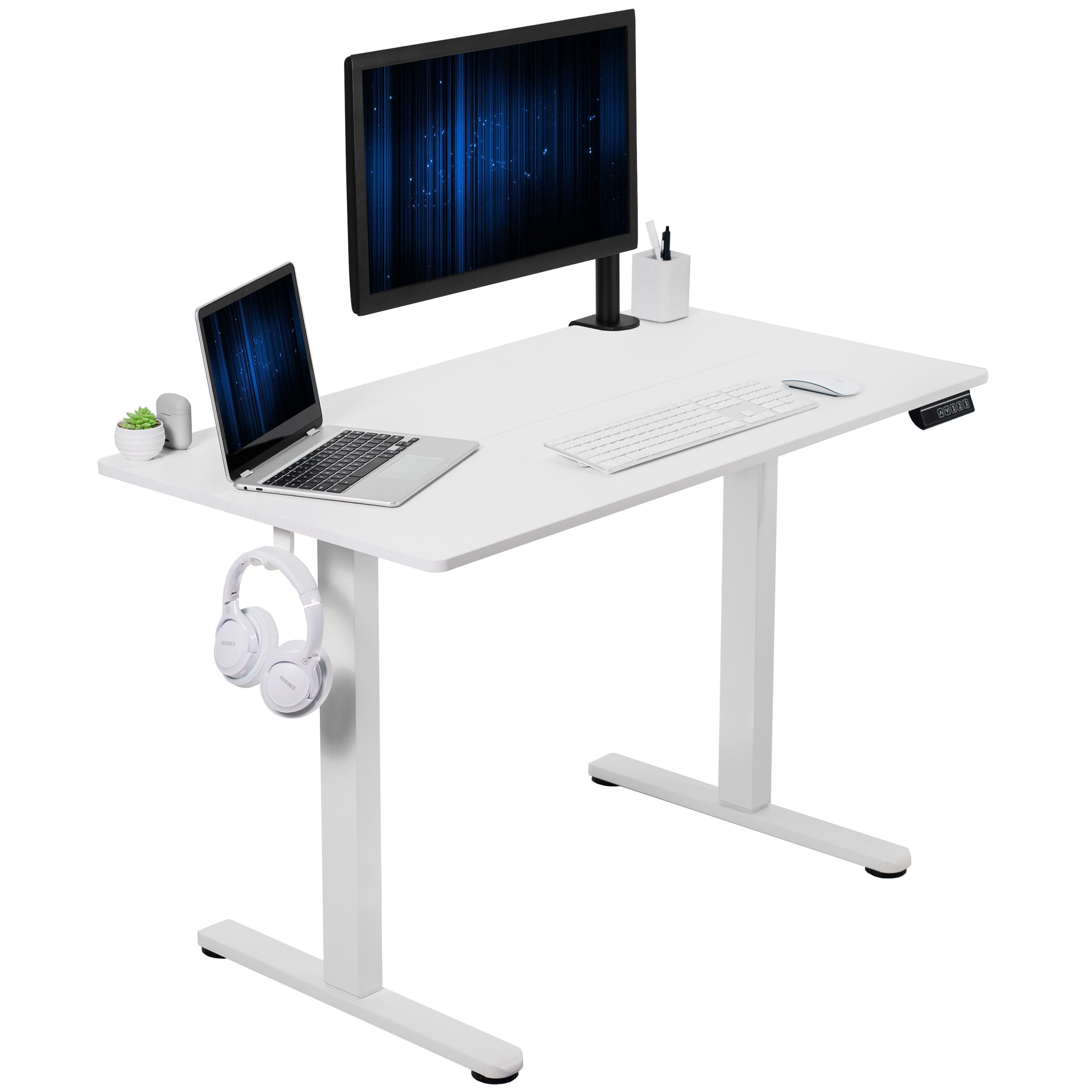 Elevate 44" White Electric Adjustable Standing Desk