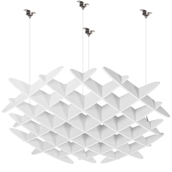 VIVO White Acoustic Ceiling Waffle Panel