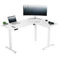 thumbnail image 1 of VIVO White Electric 63" x 47" Corner Standing Desk, 1 of 8
