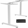 thumbnail image 1 of VIVO White Electric Dual Motor Standing Desk Frame, Height Adjustable Legs, 1 of 2